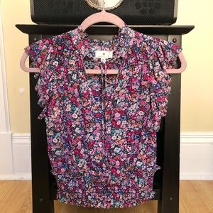 *SOLD* Socialite, Flutter Sleeve Mesh Top